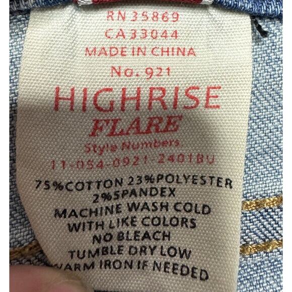 Stetson Women's Light Wash High Rise Flare Crop Denim Jeans - Size 10 (31x26) - Picture 7 of 7